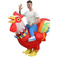 Забавный большой красный кукольный костюм петуха, надувной костюм для выступлений в ночных клубах и барах, реквизит для ходьбы
