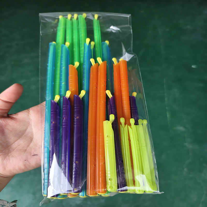 現物透明プラスチック密封棒茶葉防湿密封クリップ食品保存シールクリップ食品袋シール|undefined