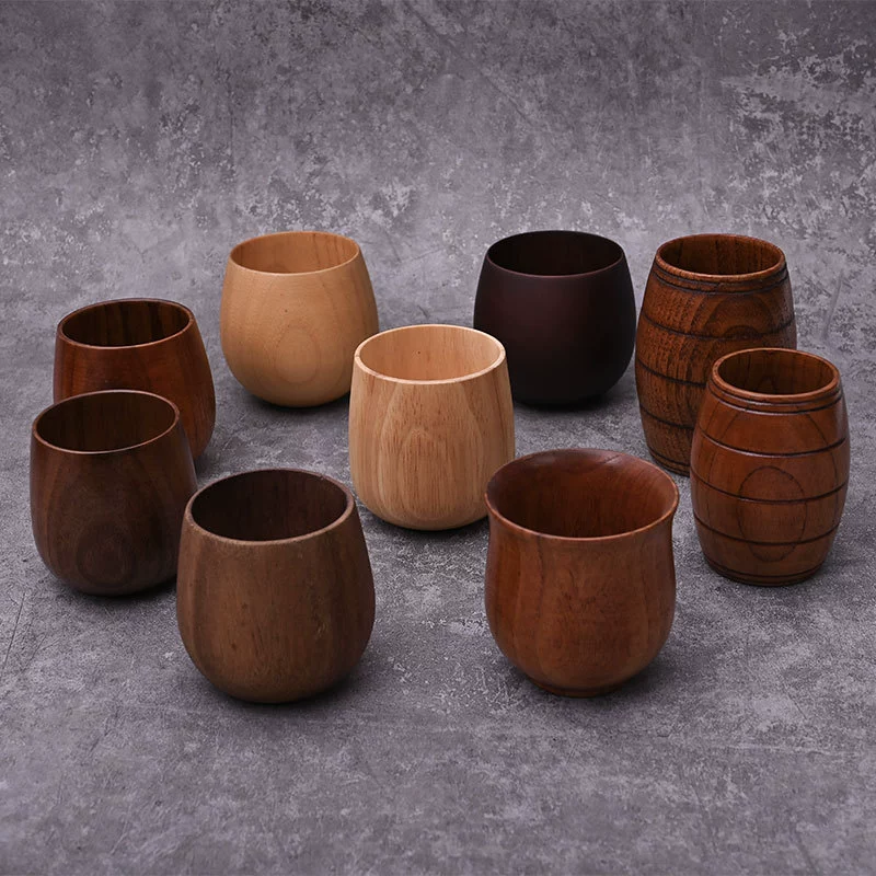 Integrated origin and supply, creative big belly cup, Chinese style insulated wooden cup, universal wooden water cup, large quantity, plus can be discussed