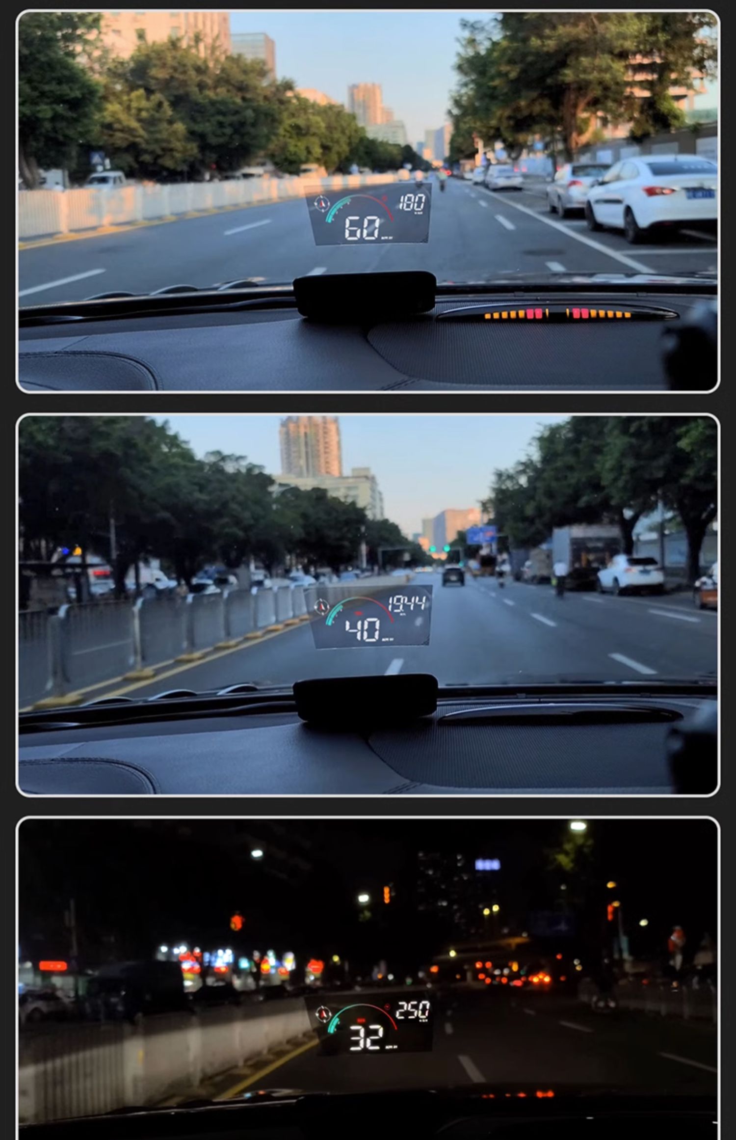 Car Head-up Display GPS Multi-function Car HUD Speed Voice Speed Measurement Digital Dog Cargo Van Universal