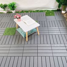 木塑地板户外塑木室外露台庭院拼接板花园阳台工程木地板防腐