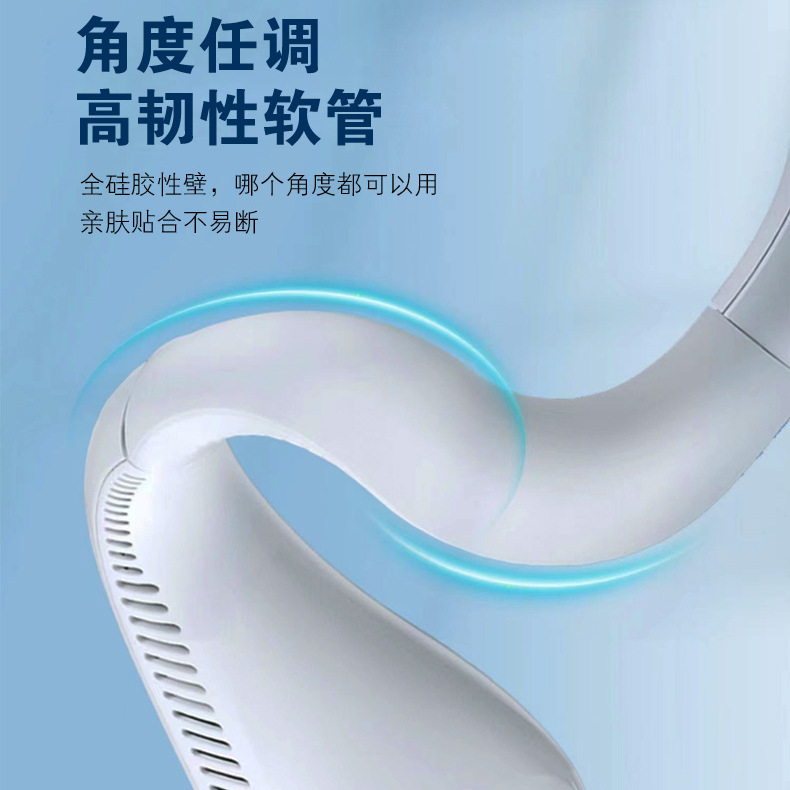 Ventilador de Cuello Digital sin Aspas 2025, Portátil, Recargable por USB, Mini Turbo Plegable y Silencioso