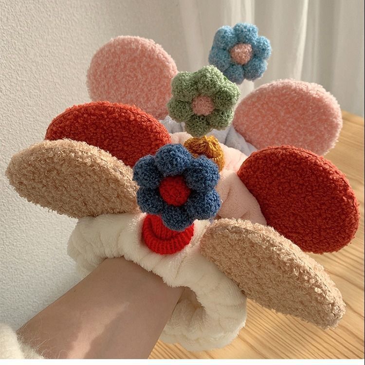 Línea telefónica famosa en línea Pequeño ramo de flores correa de cabello de lavado de cara de mujer correa de cabello de dibujos animados Mickey correa de cabello coreano adornamiento de cabello un agente de cabello