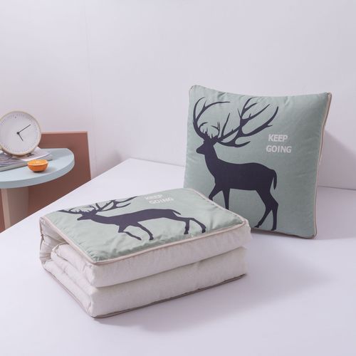 One piece drop shipping cartoon brushed pillow quilt dual-purpose office cushion nap cover quilt gift group purchase pillow quilt