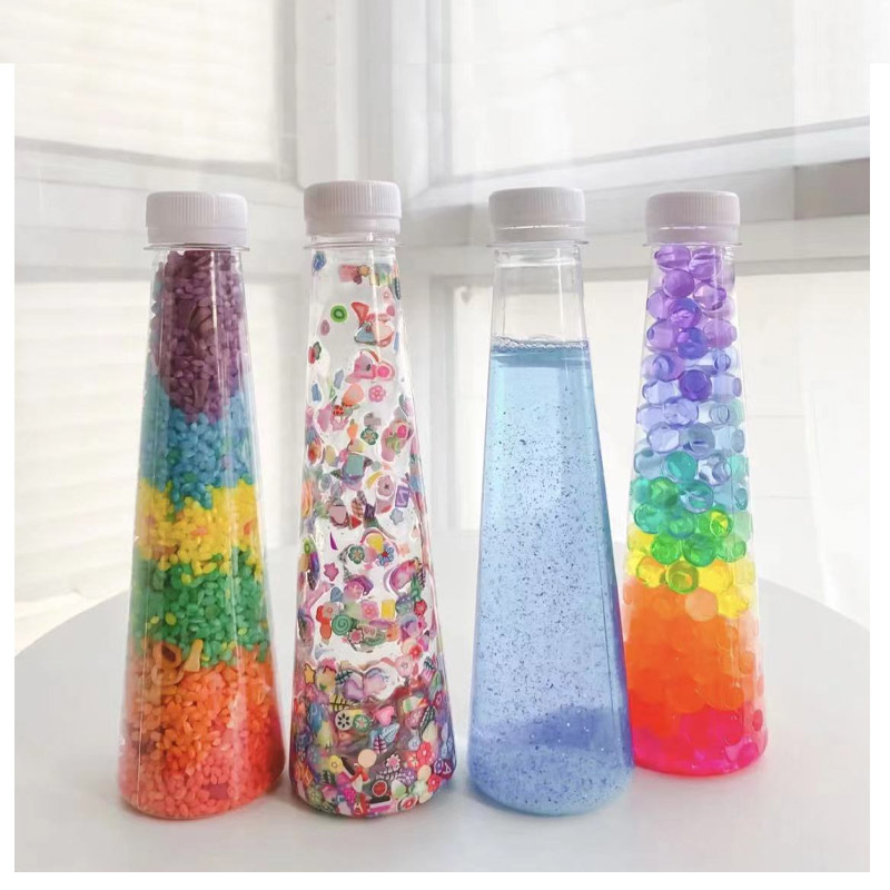 Bebé educación temprana Montessori en casa DIY sensorial botella bolsa de entrenamiento juguetes educativos Montessori Educación Temprana Formación