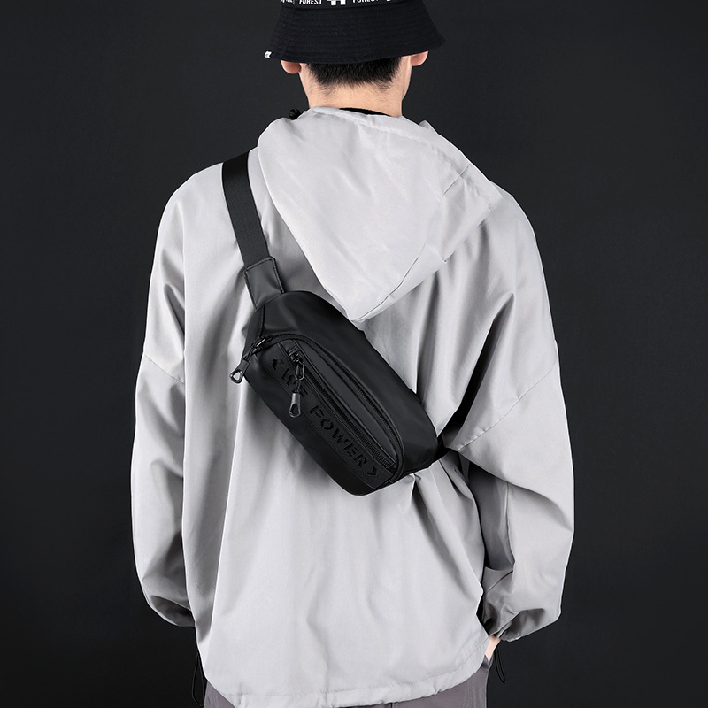Nueva moda de los hombres bolsa de pecho corriendo deportes cintura bolsa al aire libre impermeable ciclismo bolsa casual hombro bolsa de mensajero