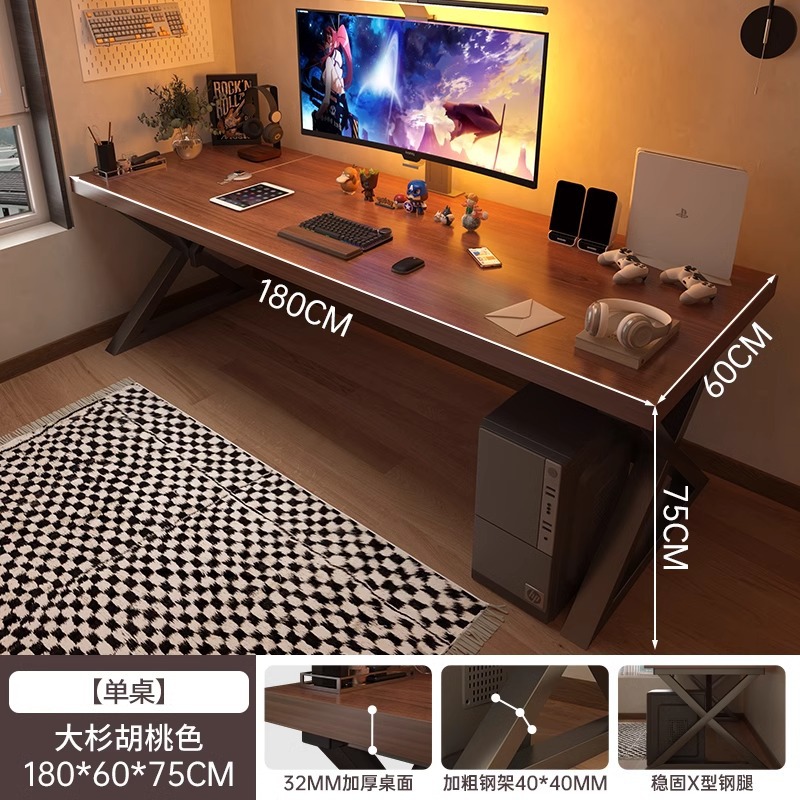 Escritorio de computadora Escritorio simple Escritorio de dormitorio doble en casa Escritorio de deportes electrónicos de escritorio Escritorio de estudiante Escritorio de aprendizaje