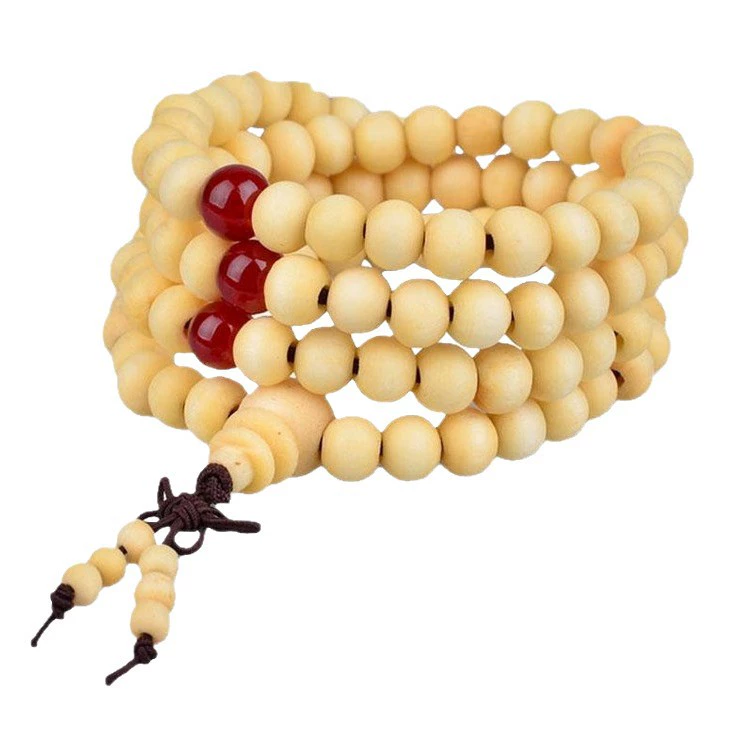 К Average rosary with round beads sandalwood Bracelet Wooden accessory 108 beads