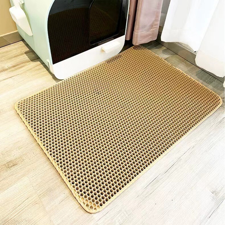 EVA 二重層猫トイレマット特大肥厚ペットマット抗持ち出し猫砂漏れマット猫用品卸売|undefined
