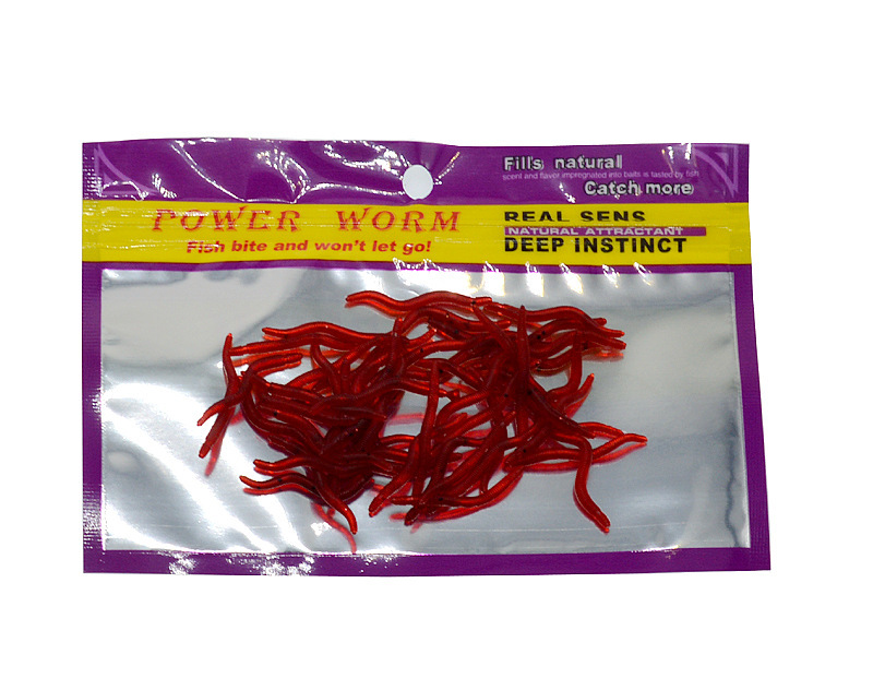 ルアー釣り用ソフトルアー、魚の臭い、赤虫、ミミズ、ルアー餌、釣り道具、ソフトワーム、イミテーションミミズ釣り