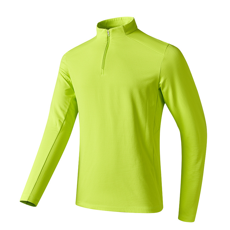 Spring and Autumn New Half-Zip Stand Collar Long Sleeve Sweatshirt for Men Lightweight Warm Quick-Drying Clothes for Women Group Buying Wholesale Printing
