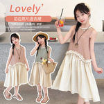 2025女童夏季新款连衣裙波西米亚风无袖亮片连衣裙童装度假海滩群