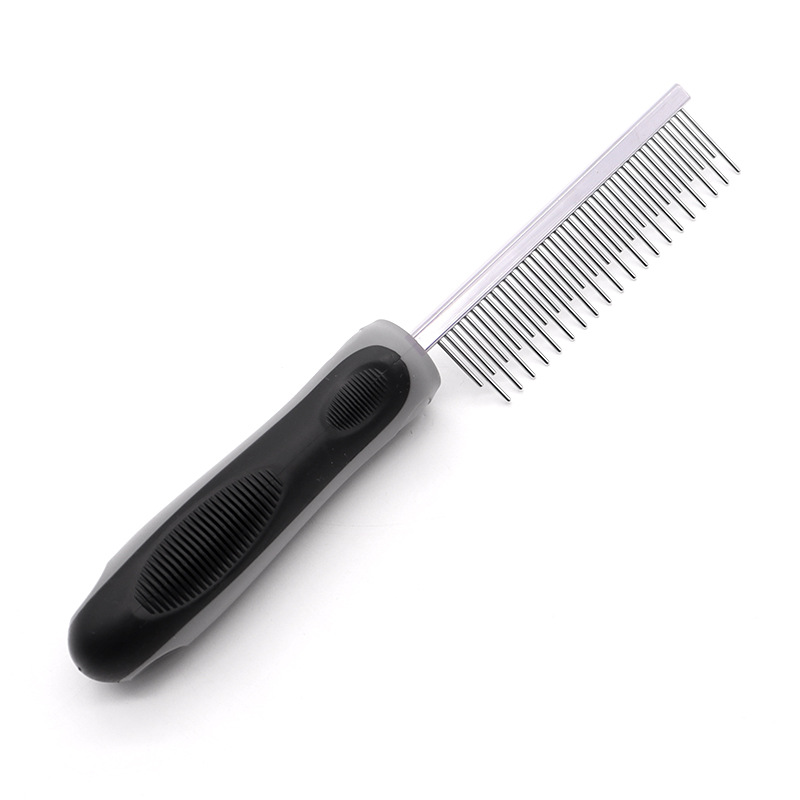 Mascota de belleza peine de doble cara de acero inoxidable peine perro gato peine de eliminación de pelo flotante peine de acero suministros peine de belleza