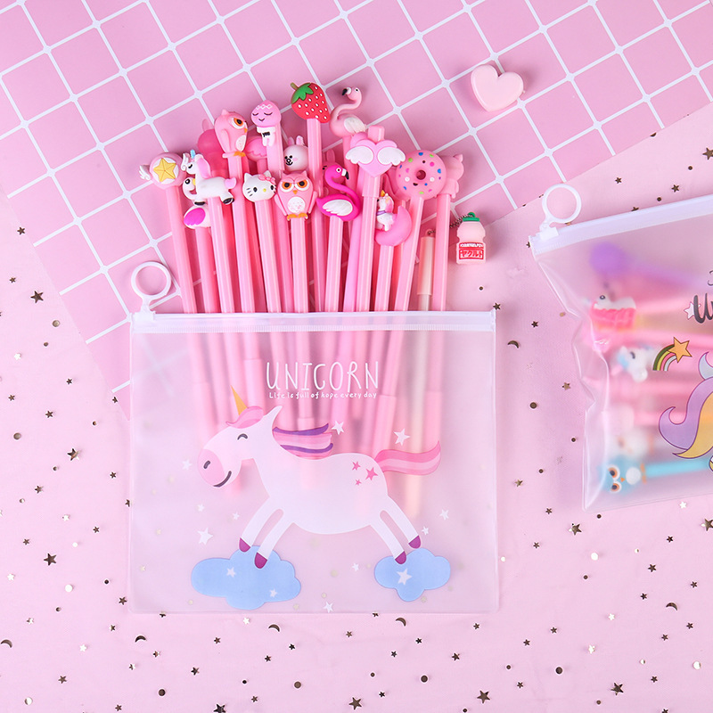 1 Set Quantity Learning Occasion Plastic Material 1 Set Cartoon Learning Plastic Cute Gel Pen
