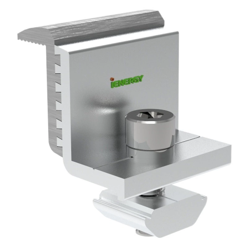 Комплектующие для солнечных фотоэлектрических систем: регулируемый боковой прижимной кронштейн, блок бокового прижима из алюминиевого сплава от производителя.