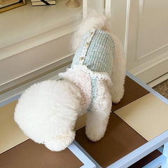 犬服春夏新品服猫姫馬甲香風名媛真珠小型犬テディペット