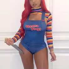 2022 Women Play Movie Character Bodysuit Chucky Doll连体衣