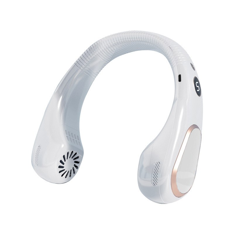 Fábrica directa nueva personalizada LED colgar cuello grande viento al aire libre USB mini portátil colgar cuello pequeño ventilador