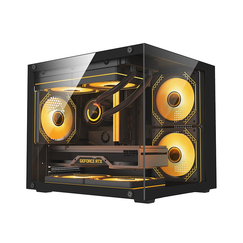 Девятихвостая лиса T13 с видом на море шасси компьютер шасси настольный компьютер matx материнская плата стеклянная боковая чехол diy корпус