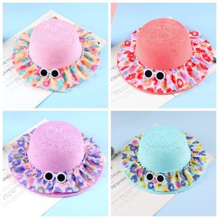 Children's Hat Girls Summer 2025 New Sunscreen Hat Sunshade Sun Hat Girls Straw Hat Seaside Fisherman Hat
