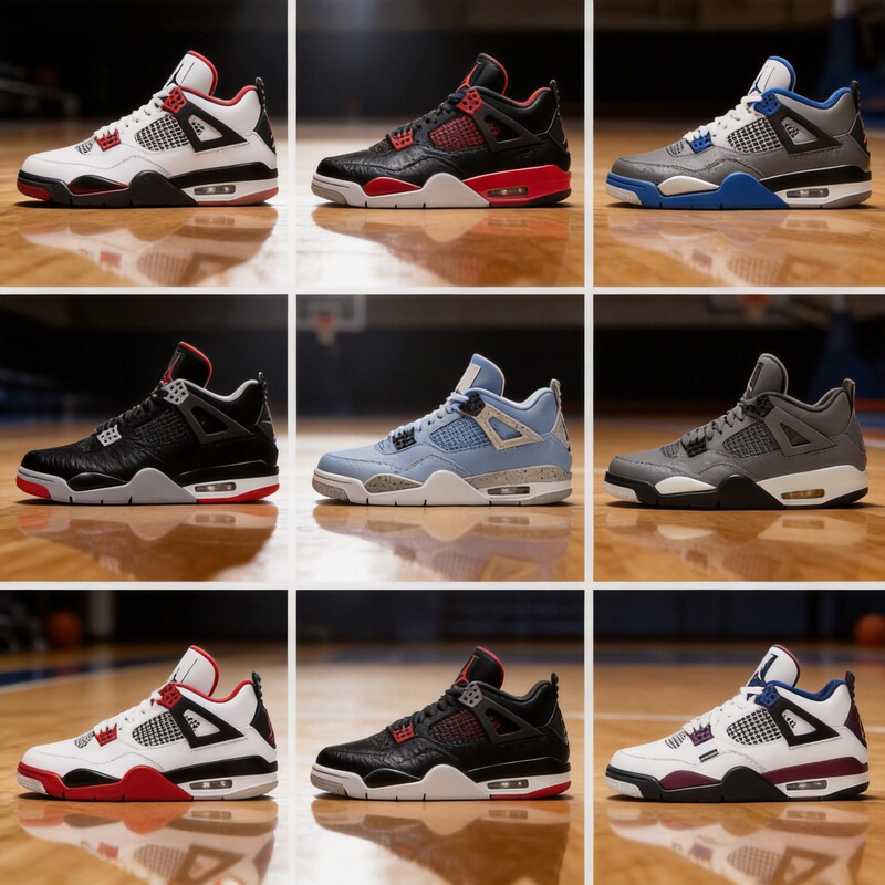 Putian Shoes Pure Original Aj4 Basketball Shoes High Version Leather Surface Practical Training Shoes Jordan 4 Casual Sports Shoes High-Top Sneakers Putian Shoes Pure Original Aj4 Basketball Shoes High Version Leather Surface Practical Training Shoes Jordan 4 Casual Sports Shoes High-Top Sneakers