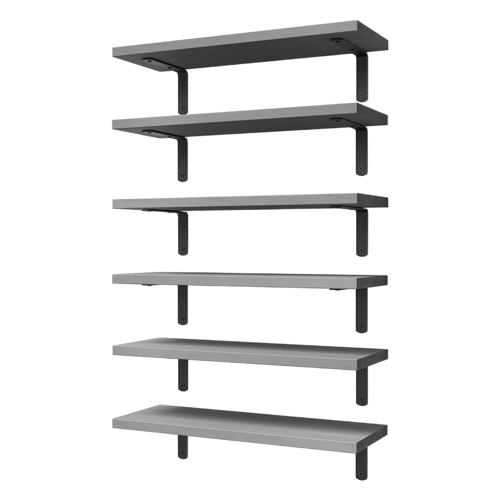 Rack de almacenamiento de pared baño cocina rack de almacenamiento de pared de madera maciza partición flotante hierro colgante de pared suspensión rack image 1