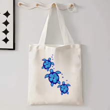 外贸跨境男女节日新年帆布包学生便携收纳手提包购物旅行单肩包