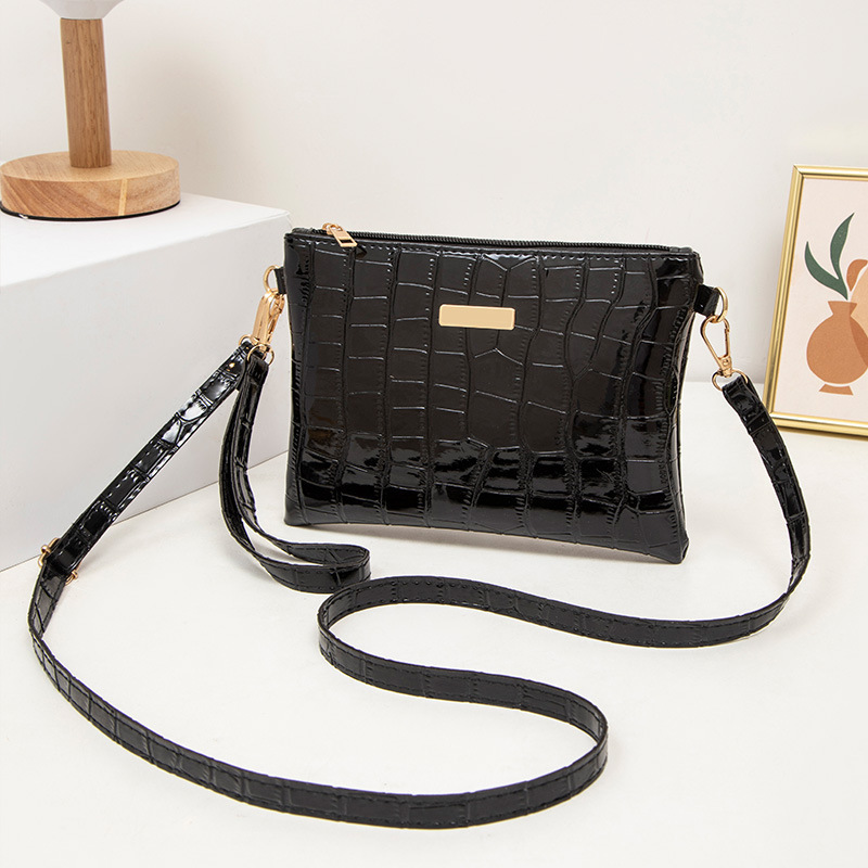 Moda retro simple de moda bolsas de damas estampado de piedra de hombro bolso de mano bolso de mano de damas