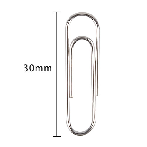 Deli 0018 paper clip metal nickel-plated paper clip 3# 100 pieces color paper clips office supplies stationery