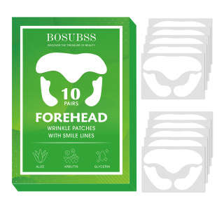 Cross-Border Wholesale Full English Version Face Patch to Reduce Nasolabial Folds and Forehead Wrinkles Hydrogel Lifting Face Patch 30Pcs