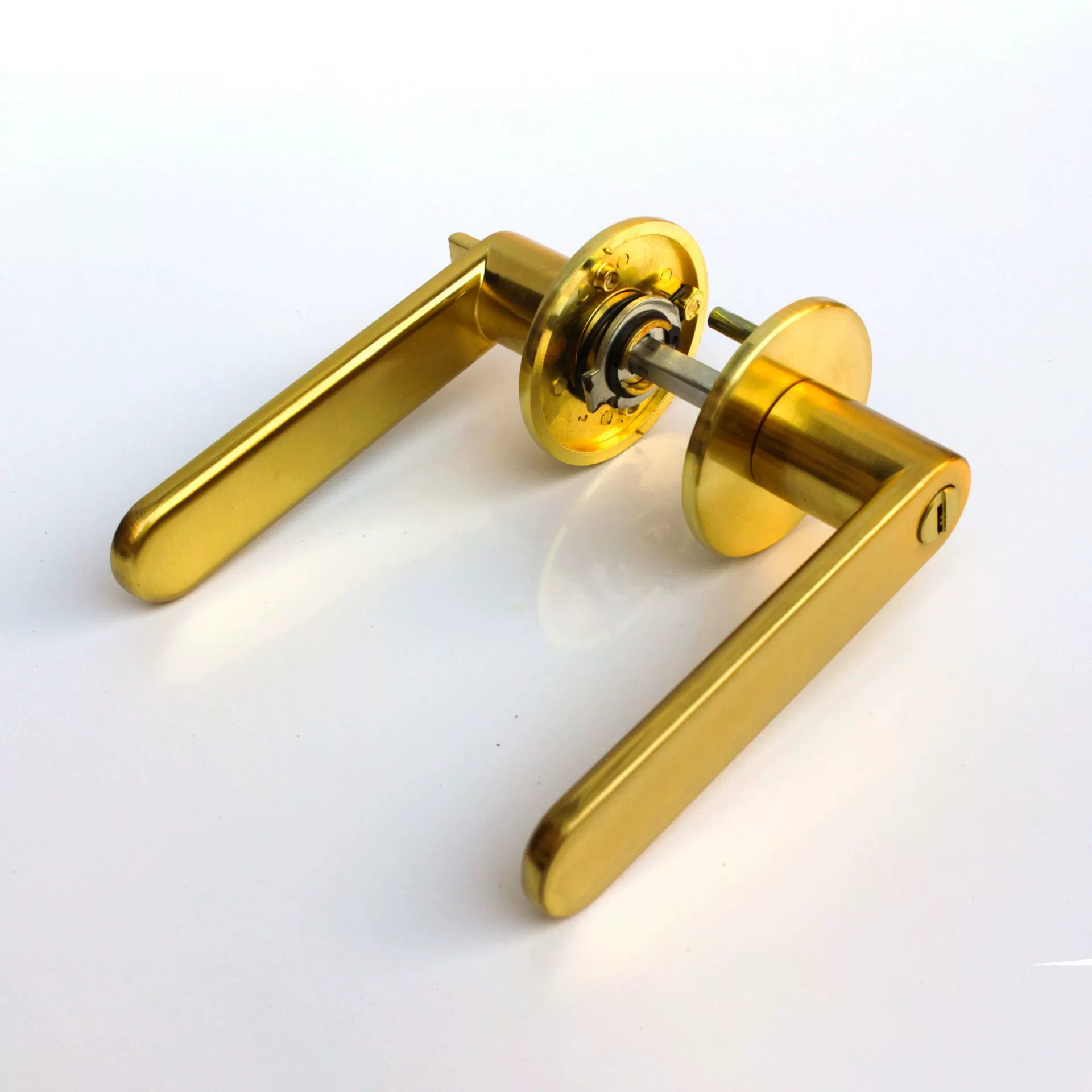 Завод прямых поставок Золотой цинковый сплав ручка замок Ванная комната спальня ванная комната Американский отель деревянный дверной замок