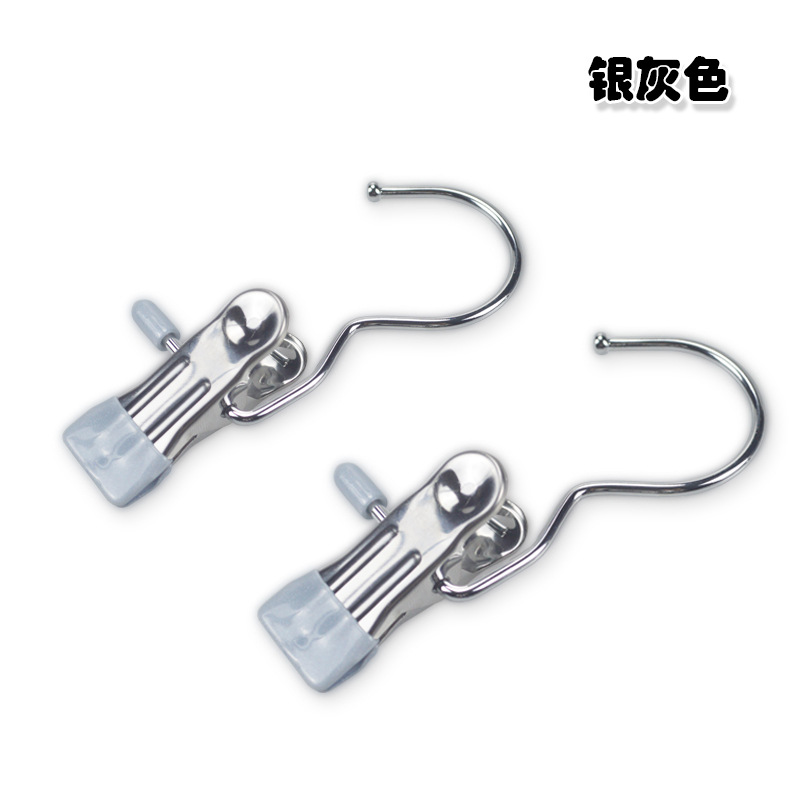 Fábrica multi-funcional clip de arranque metal cromado anti-óxido 3-palabra gancho inmersión 3-palabra gancho clip calcetines clip al por mayor