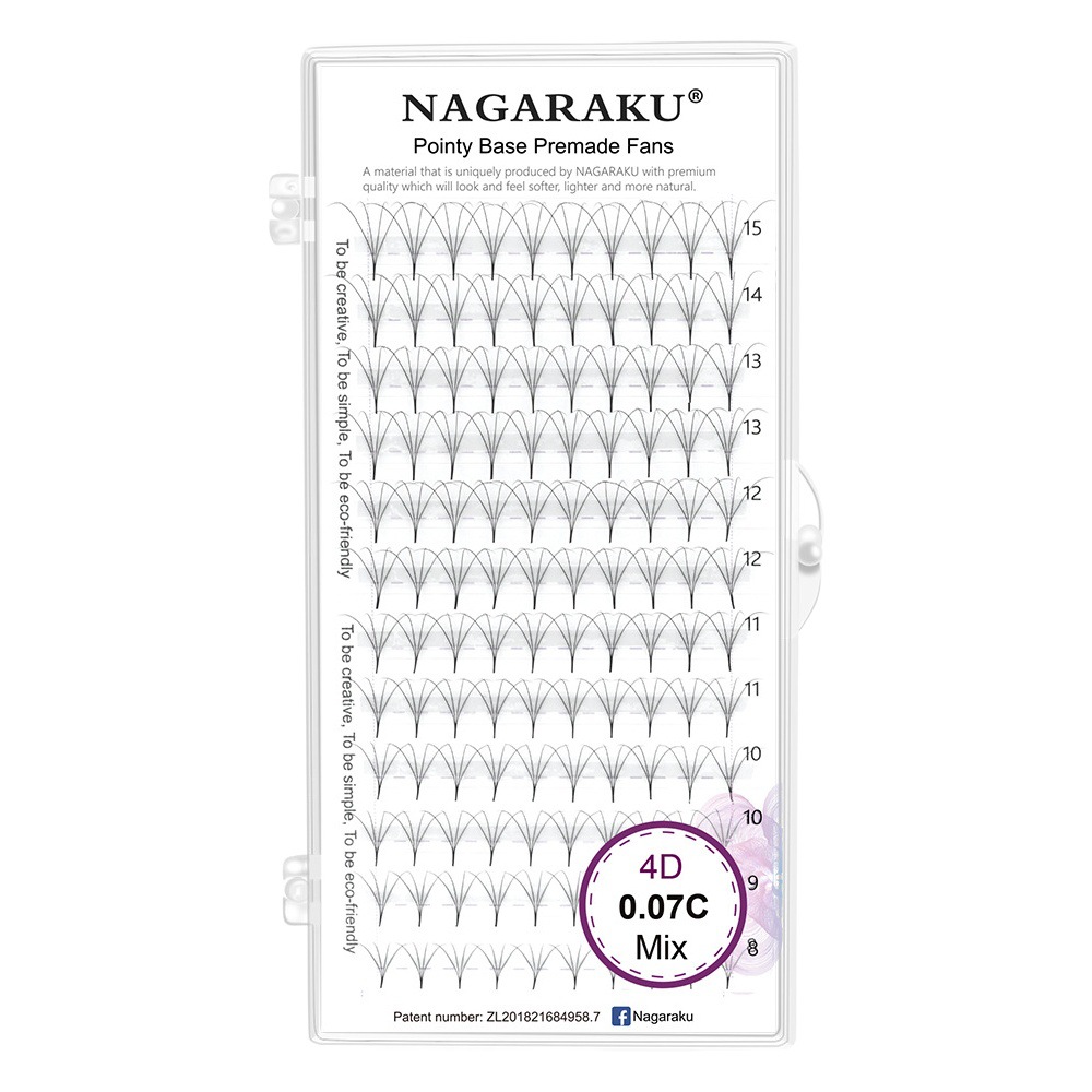 NAGARAKU punta de raíz corta pelo de flor grande que dispensa 0,07 paquete mixto 4D-10D que dispensa producto terminado pelo de flor abierta