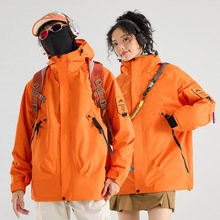 男女通款冲锋衣三合一户外防风防水登山服软壳夹克外套定制印logo