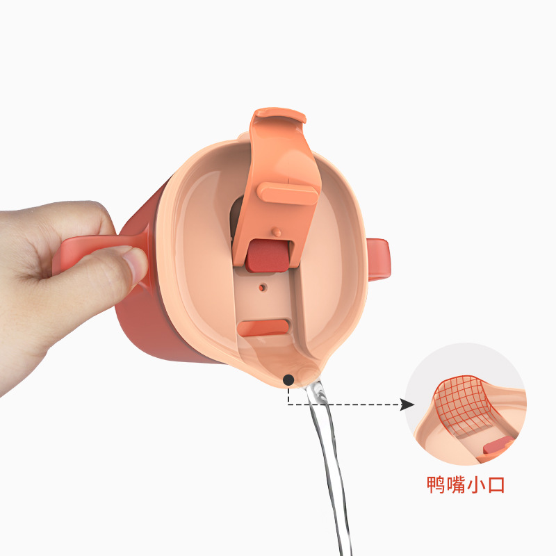 Vaso para leche de bebé HeGuo con escala, vaso con pajita para mezclar leche, beber leche y agua, vaso de aprendizaje anticaídas