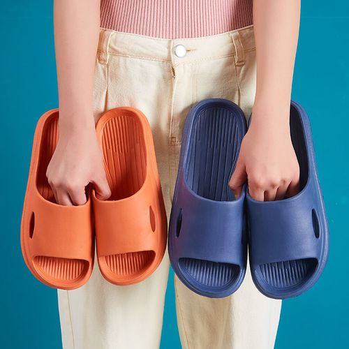 Home slippers for women summer indoor home couple bathroom bathing Korean version soft bottom men's slippers non-slip mute