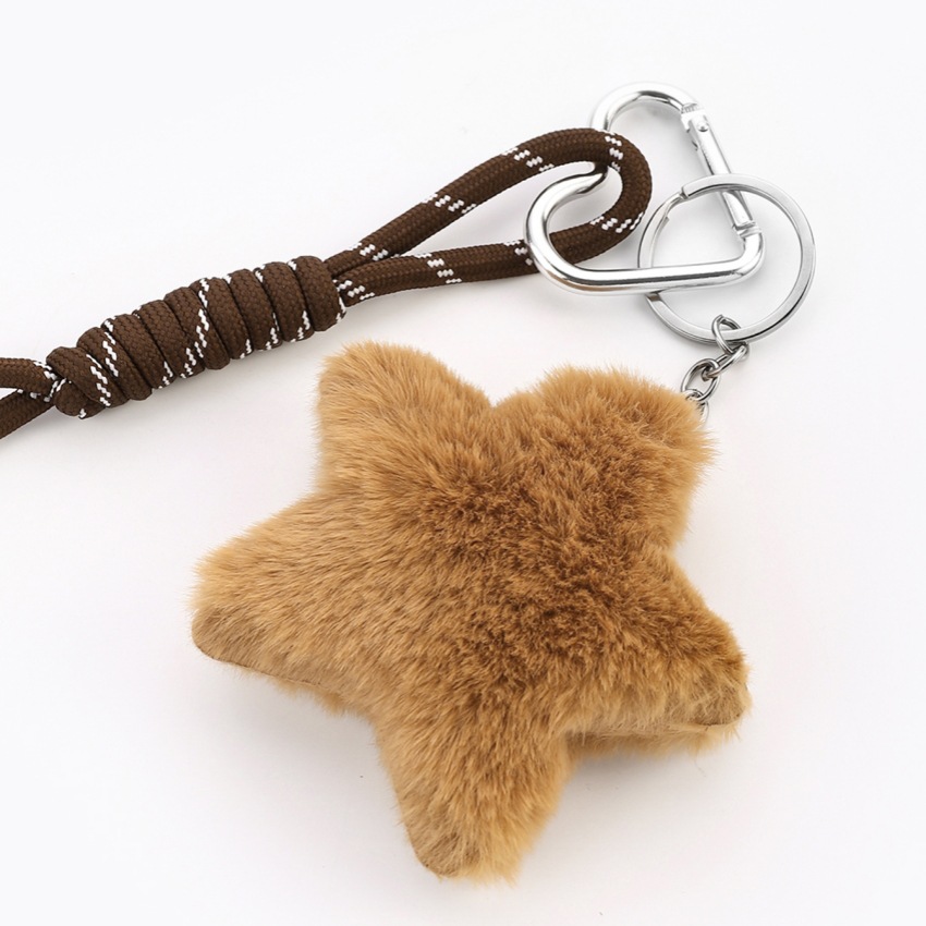 18g Weight Bag Charms Bag Accessories Type Heart Clasp Closure Clasp Closure Type 1 Piece Quantity Daily Occasion Plush Material Unisex Festival Star Pattern Cute Style 1 Piece Plush Star Heart Clasp Closure Bag Charms 11