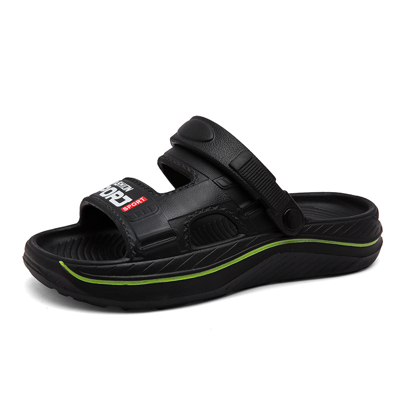 Sandalias de pelo nuevo estilo para hombre verano al aire libre EVA sandalias y pantuflas simples para uso exterior zapatos de playa de plataforma antideslizantes casuales