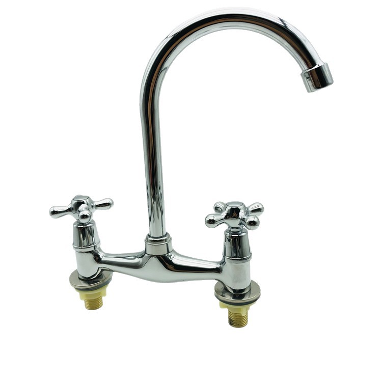 Grifo Mezclador de Cocina de Aleación de Zinc con Doble Mando para Agua Fría y Caliente image 5