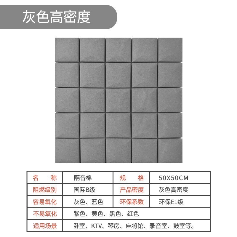 きのこの頭の遮音綿の吸音綿の自粘型の壁体は室内の録音KTV家庭用ピアノのドラムの部屋の遮音板を貼ります。|undefined