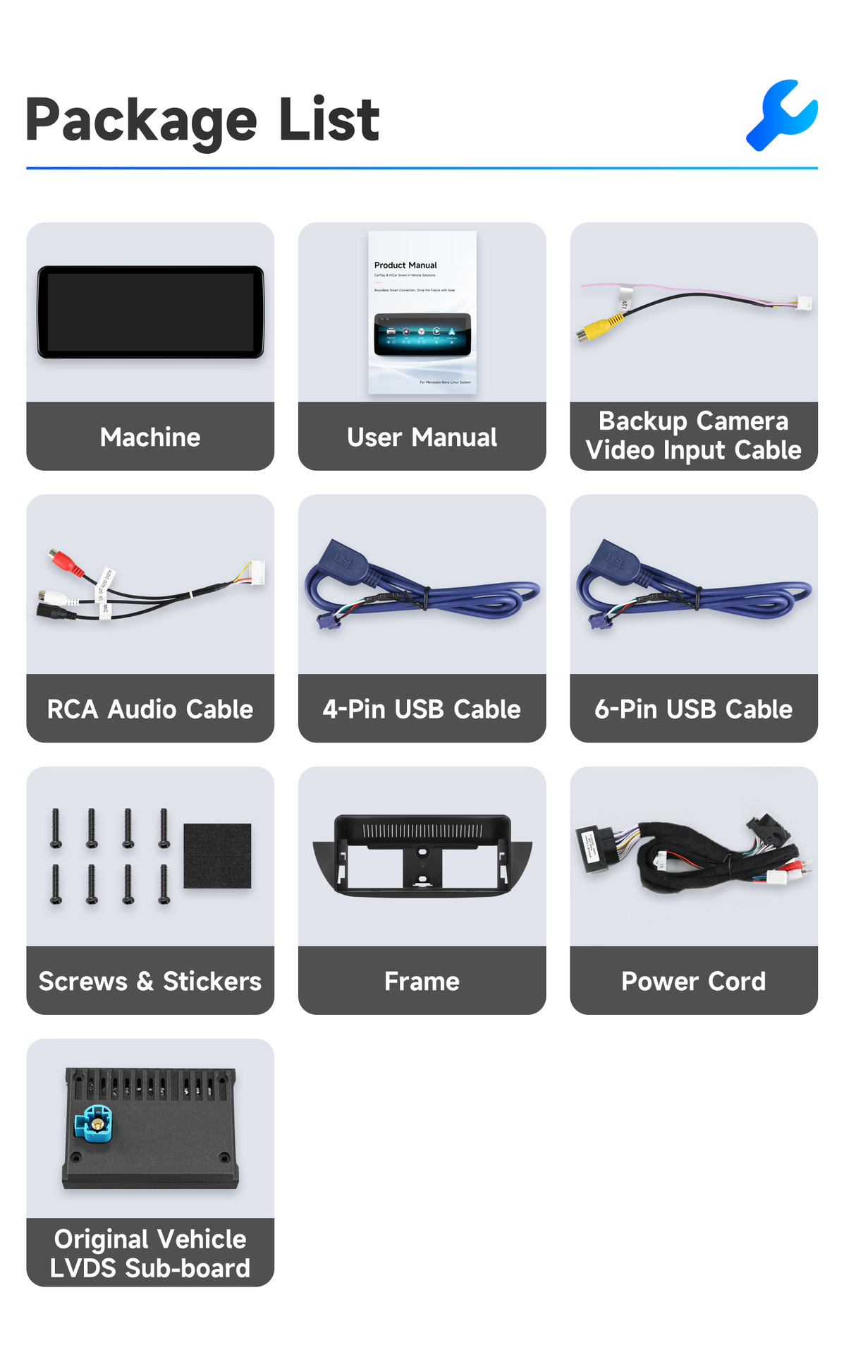 12.3inch Suitable for 2015-2019 Mercedes-Benz B-Class W246 Wireless Carplay Car GPS Navigation