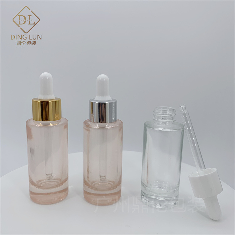 30m滴管瓶压泵精华液瓶滴泵原液瓶喷雾玻璃分装瓶精油环保设计