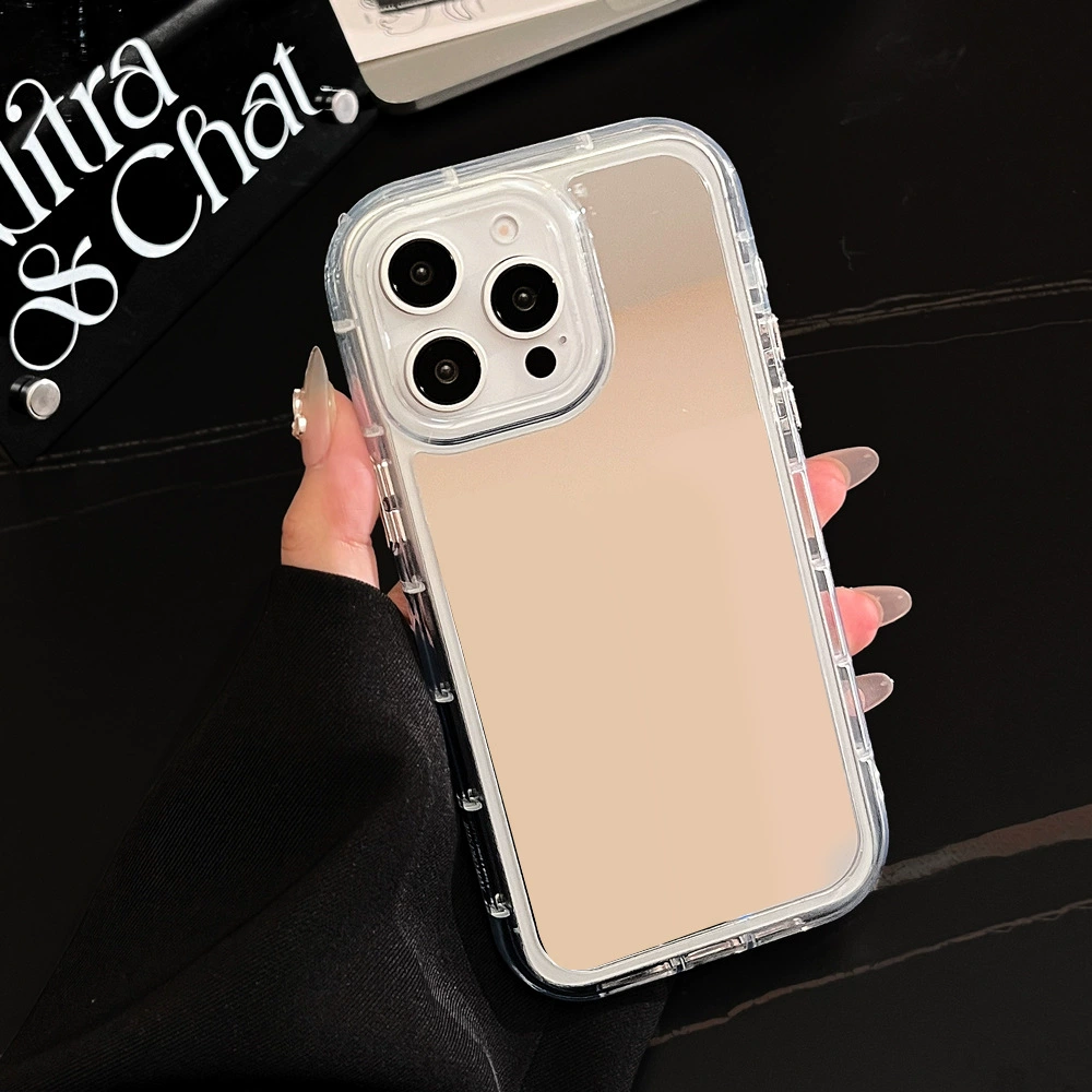 Apple, iPhone16, чехол для телефона, совместимый с зеркалом, зеркальный эффект, 14 Pro Max, качественный стиль, защита от падений
