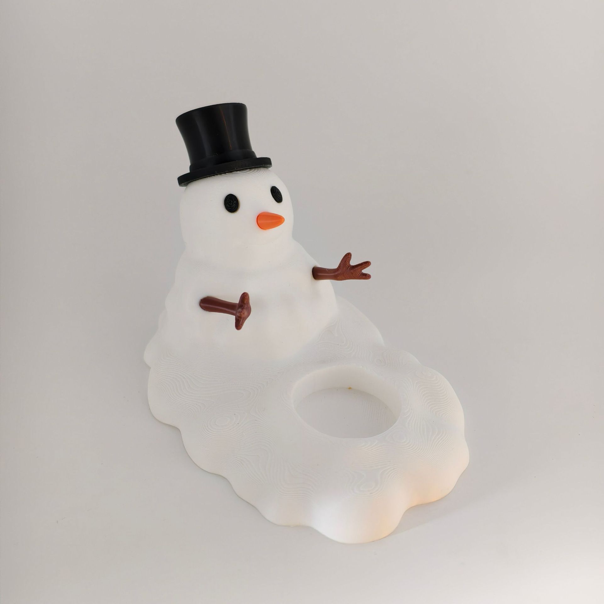 Vela Electrónica LED de Muñeco de Nieve 3D de PLA para Navidad image 7