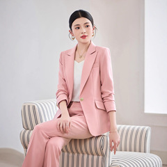 新款西装套装时尚休闲职业装气质女神范显瘦一扣西服外套通勤正装