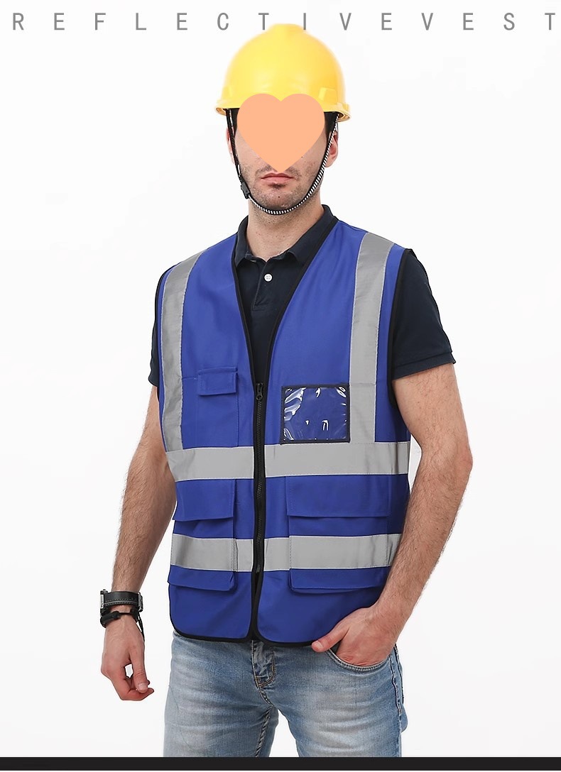 Jiahou net ventilación de la noche de ciclismo chaleco reflectante chaleco reflector multi-bolsillo construcción sanitario arquitectura ropa reflectante