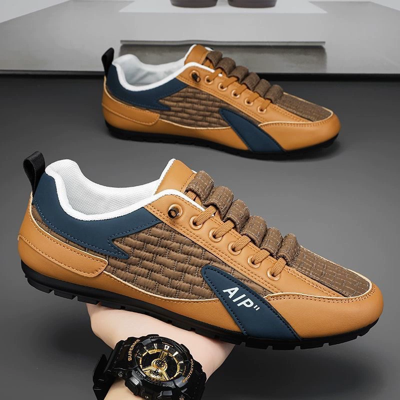 Обувь Doudou, мужская обувь, нескользящая спортивная повседневная обувь без шнуровки для вождения на мягкой подошве, модная обувь с низким верхом для внешней торговли, трансграничная мода