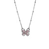 Crystal with butterfly, small necklace, design chain for key bag , accessory, 2023 collection, new collection