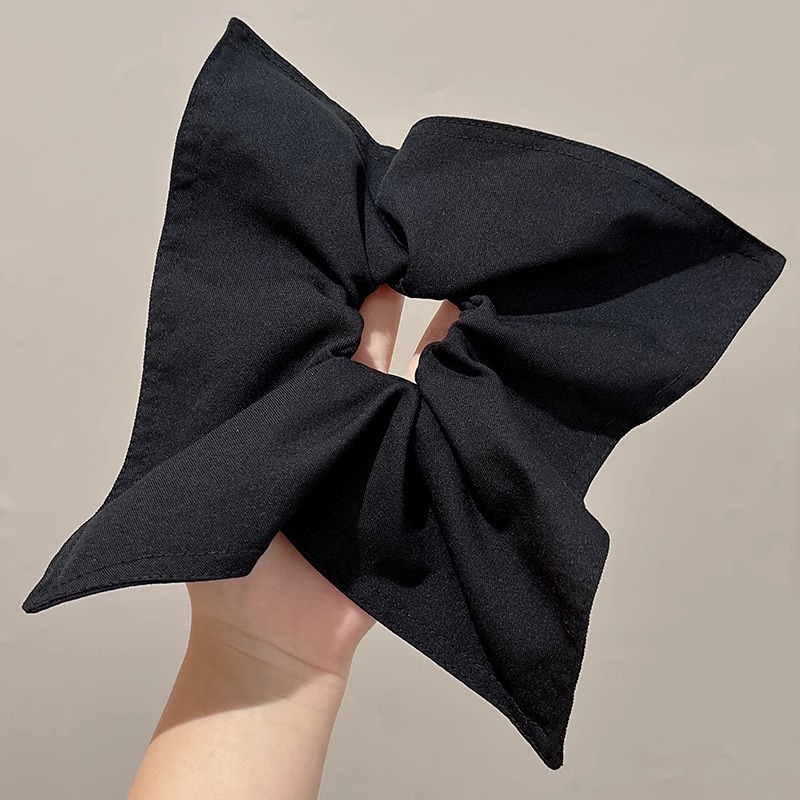 Retro denim azul cuadrado cabello toallas cuadradas de alta calidad anillo de cabello para mujeres cola de caballo no daña cabello banda de goma tocado