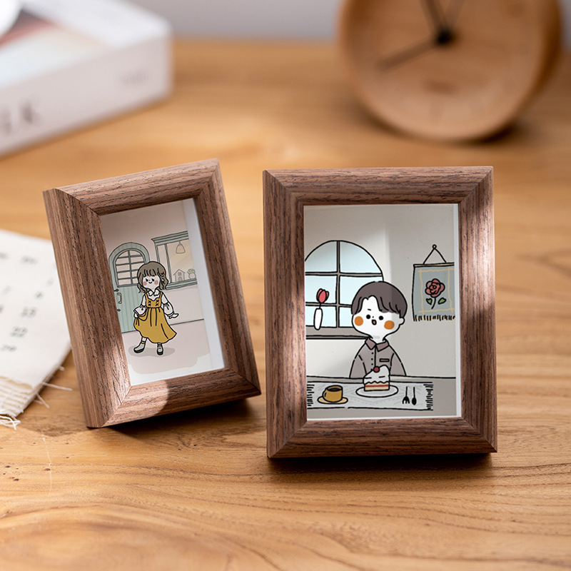 Wooden photo frame 6 inch photo frame table wholesale 5 inch 7 inch 8 inch 10 inch creative children's photo wall decorative picture frame